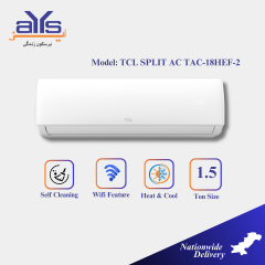 TCL 1.5 Ton Inverter Split Air Conditioner TAC-18HEF-2 Heat and Cool Self Cleaning AI Inverter